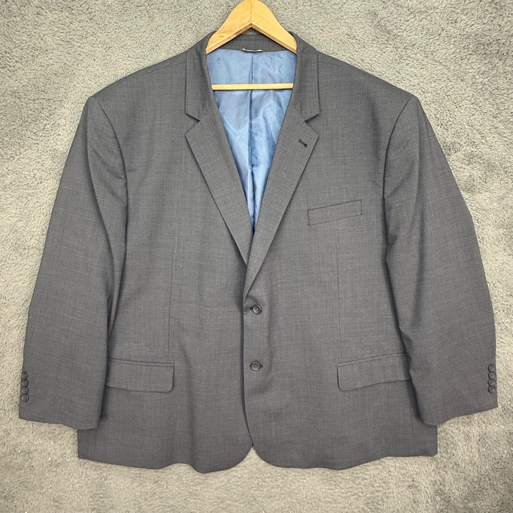 Oak Hill Blazer Mens 60 REG Grey Two Button Sport Coat DXL Big and Tall - Picture 4 of 12